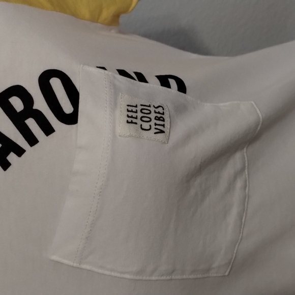 Zara Tee 'Always Flying Around' Tee Size 10 White Jersey Style Short Sleeve … - Picture 4 of 10